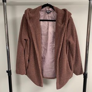 Kimberly C. Purple Teddy Bear Hoodie Open Style Size S/M